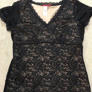 Black lace blouse